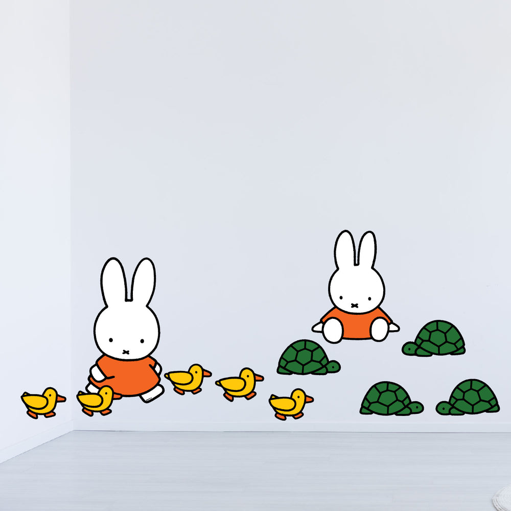 miffy with turtles and ducks